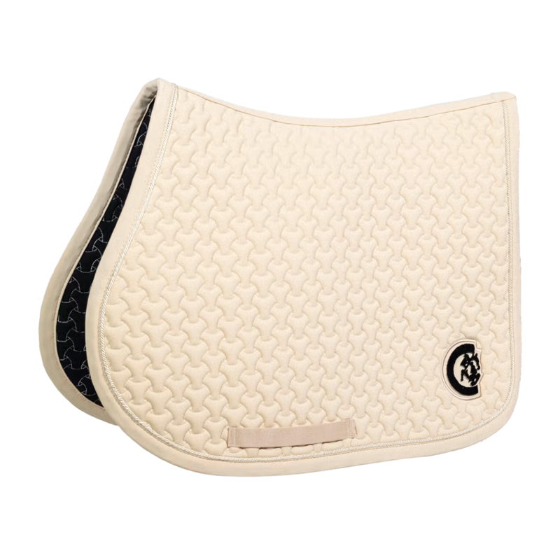 Kentucky Plaited 3D Logo Show Jumping Saddlepad Full - Beige-3