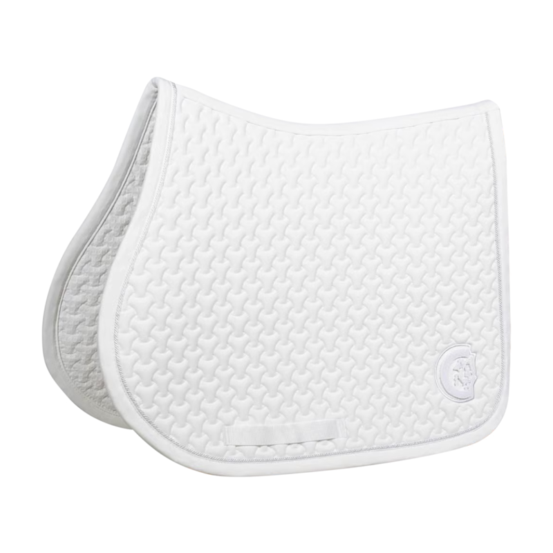Kentucky Plaited 3D Logo Show Jumping Saddlepad Full - White-4
