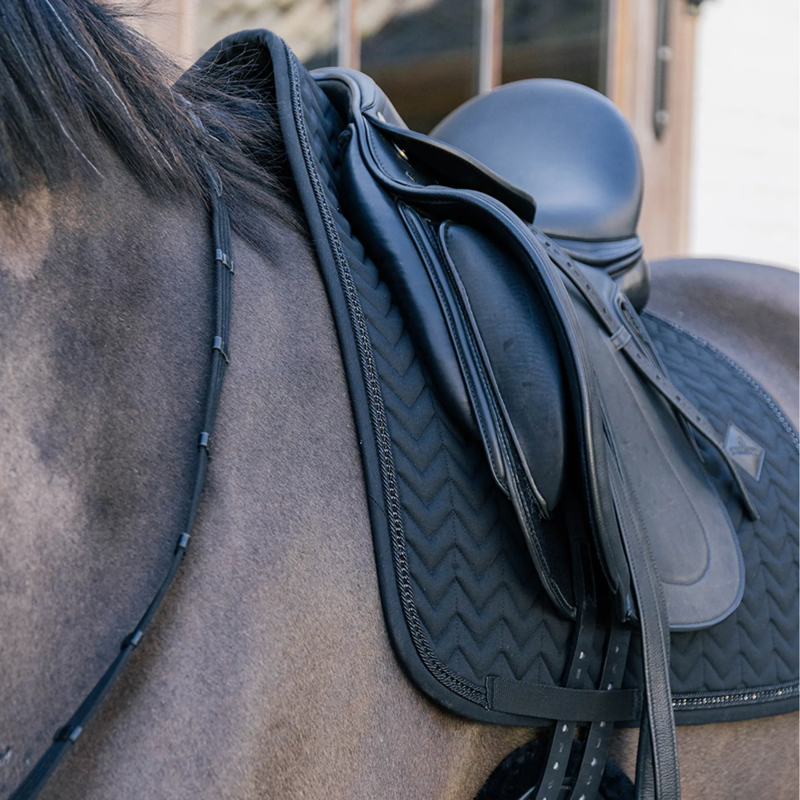 Kentucky Dressage Saddlepad with Metal Chain Full - Black-1