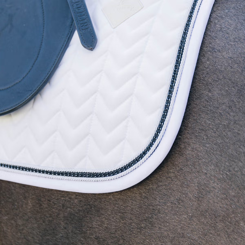 Kentucky Dressage Saddlepad with Metal Chain Full - White-3