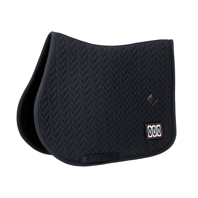 Kentucky Fishbone 2 Number Competition Show Jumping Saddlepad Full - Black-3