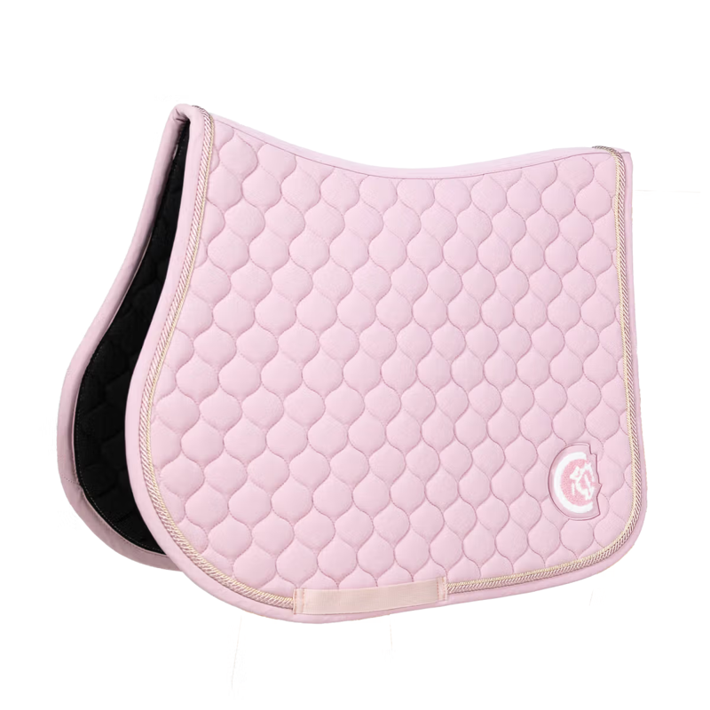 Kentucky Onion Quilt 3D Logo Jumping Saddlepad Full - Light Rose-3