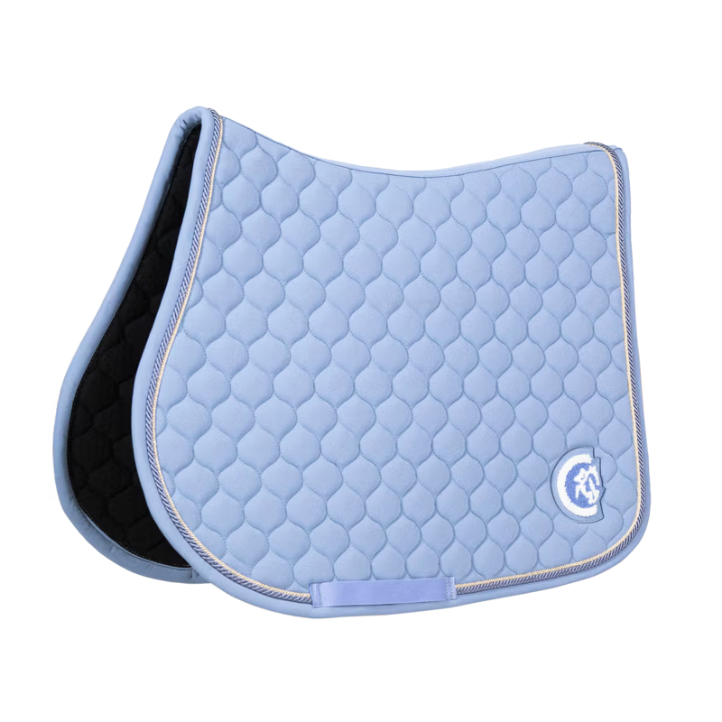 Kentucky Onion Quilt 3D Logo Jumping Saddlepad Full - Light Blue-3