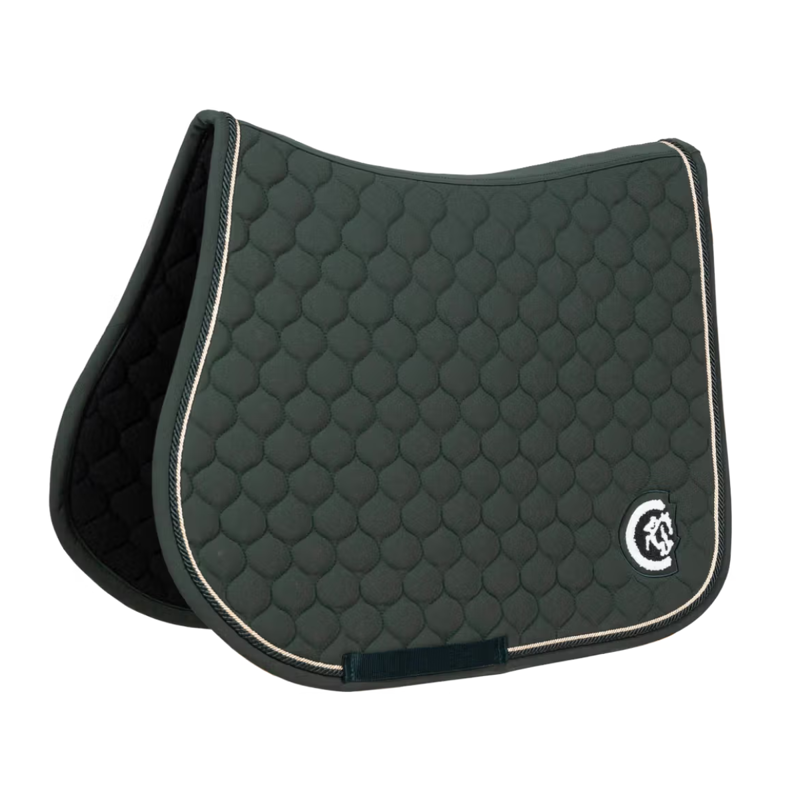 Kentucky Onion Quilt 3D Logo Jumping Saddlepad Full - Pine Green-3