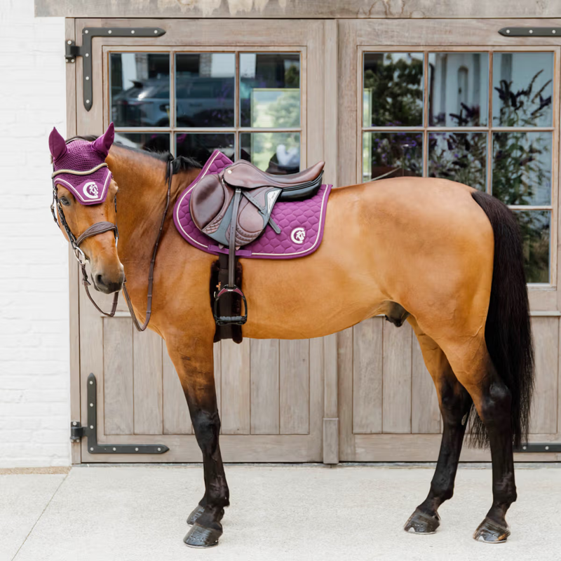 Kentucky Onion Quilt 3D Logo Jumping Saddlepad Full - Purple-3