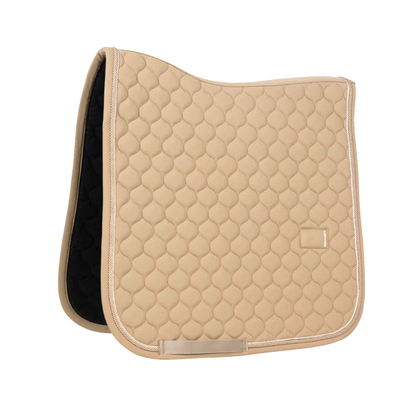 Kentucky Onion Quilt Rubber Logo Dressage Saddlepad Full - Beige-3