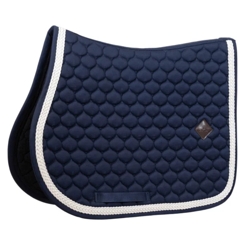 Kentucky Show Jumping Saddlepad with Plaited Cord Full - Navy-3
