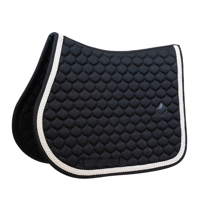 Kentucky Show Jumping Saddlepad with Plaited Cord Full - Black-4