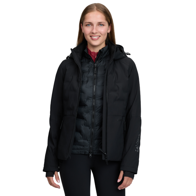 LeMieux Brooke 3 in 1 Waterproof Hybrid Jacket - Black-3