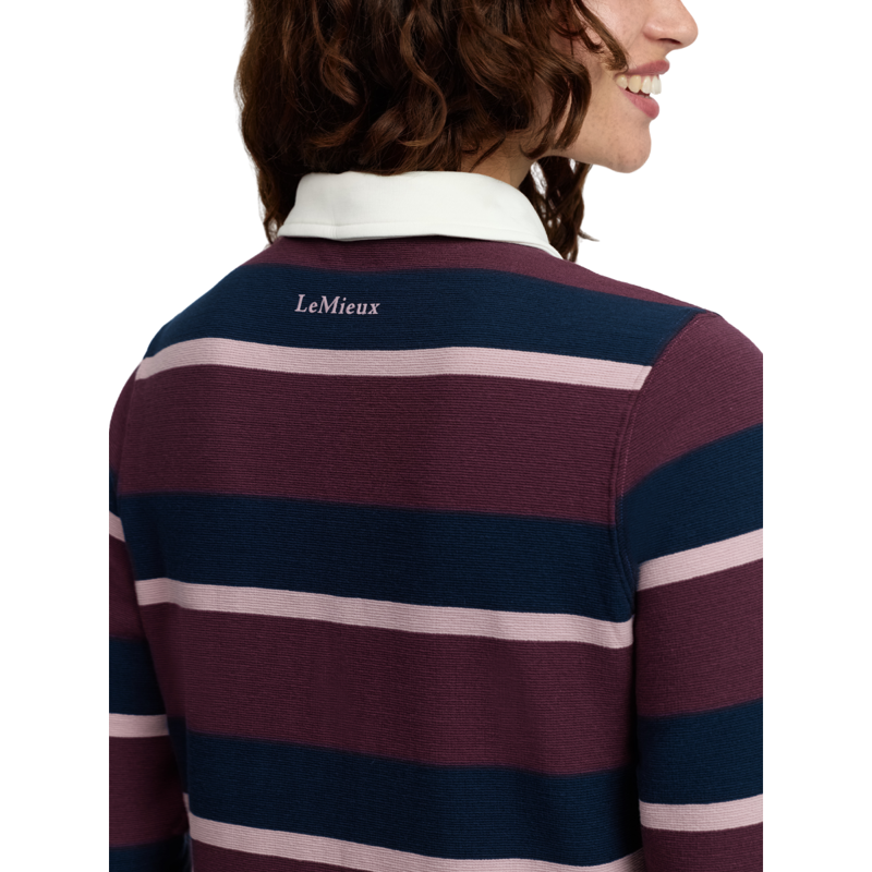 LeMieux Sloane Stripe Rugby Shirt - Bramble-4