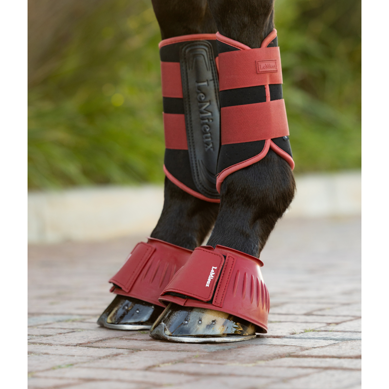 LeMieux Rubber Bell Boots - Russet-3