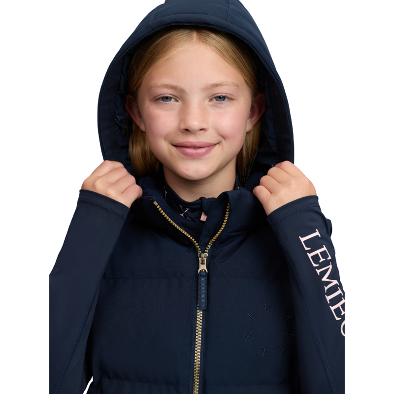 LeMieux Young Rider Joey Hooded Gilet - Navy-3