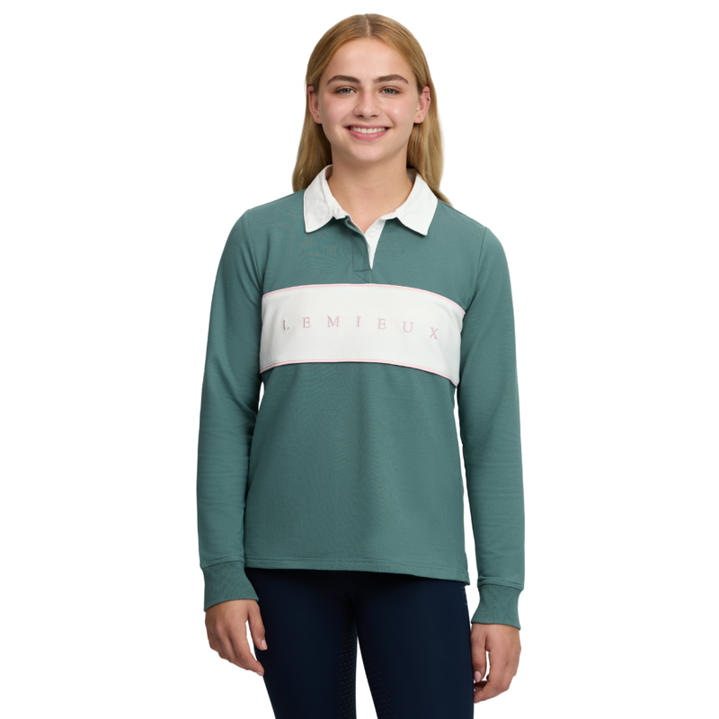 LeMieux Young Rider Riley Rugby Shirt - Aloe-1