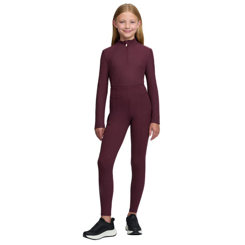 LeMieux Young Rider Orla Ribbed Pull Ons - Bramble-5