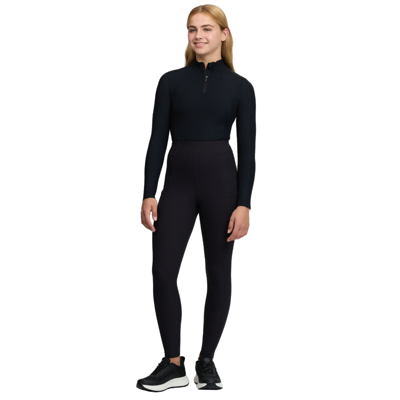 LeMieux Young Rider Orla Ribbed Pull Ons - Black-6