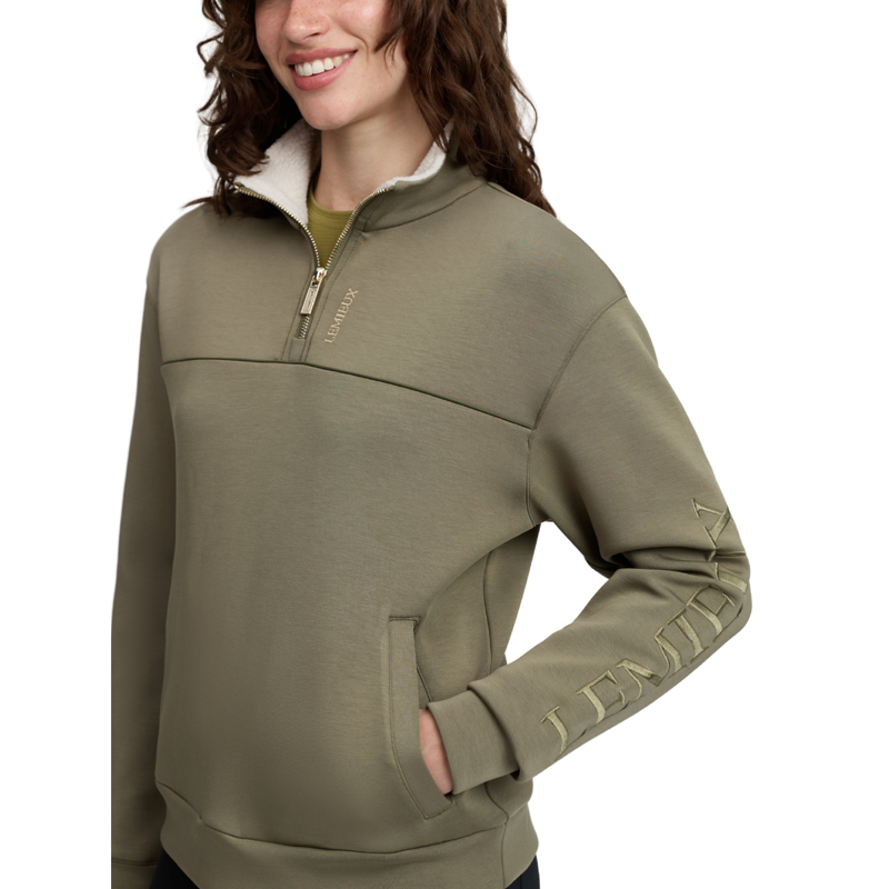 LeMieux Scarlet Quarter Zip Sweat - Willow Green-3