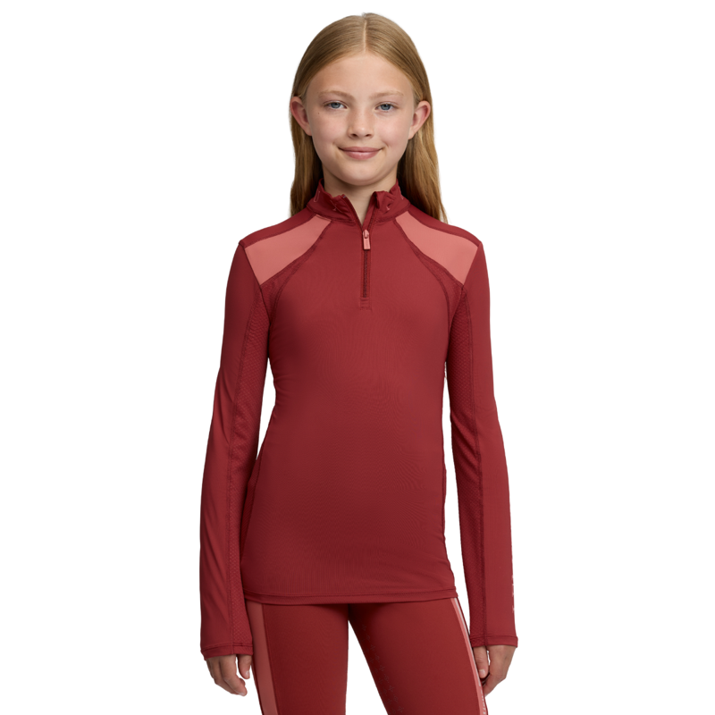 LeMieux Young Rider Mia Mesh Base Layer - Russet-2