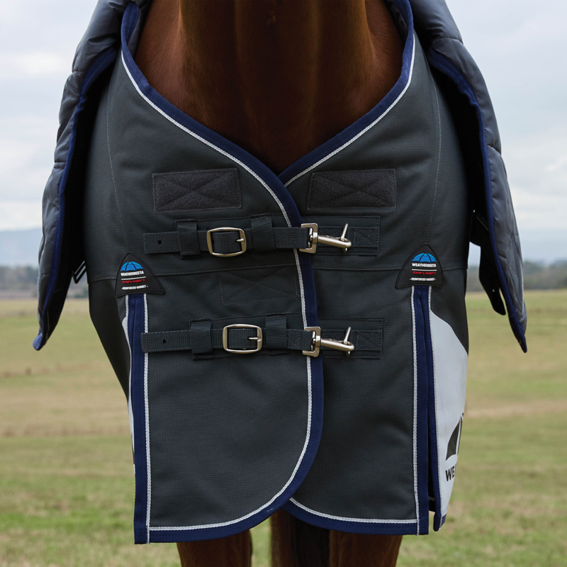 WeatherBeeta ComfiTec Ultra Detach-A-Neck 360g Turnout Rug - Charcoal-7