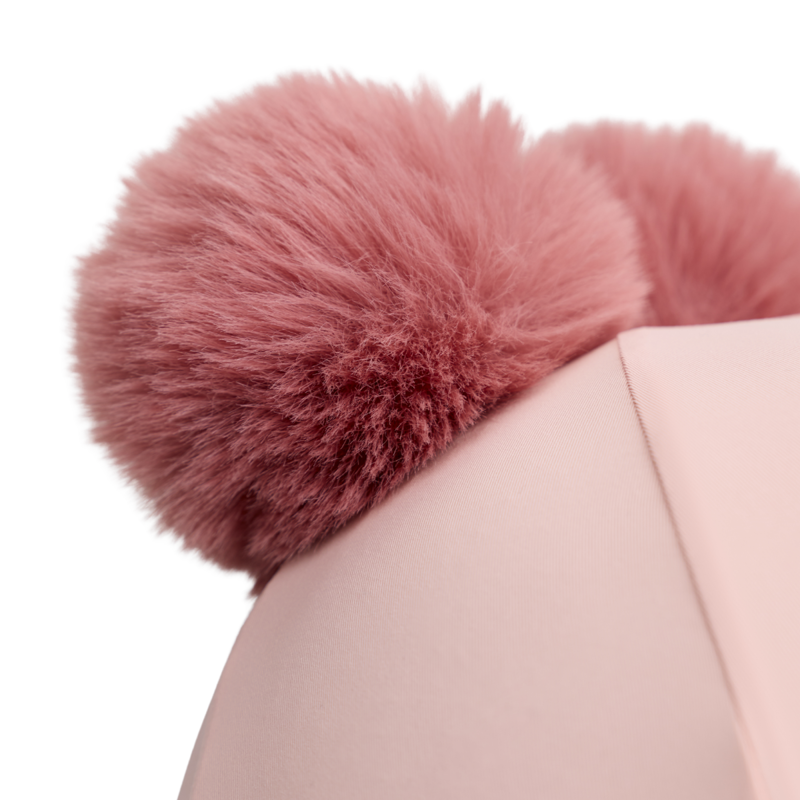LeMieux Mini Double Pom Hat Silk - Petal-3