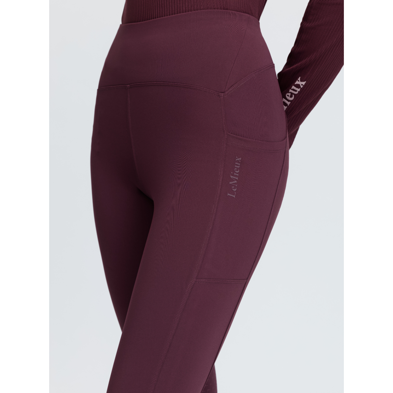 LeMieux Natalie Brushed Pull On Riding Tight - Bramble-4