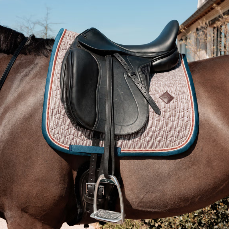 Kentucky Pied-de-Poule Dressage Saddlepad Full - Bordeaux Navy