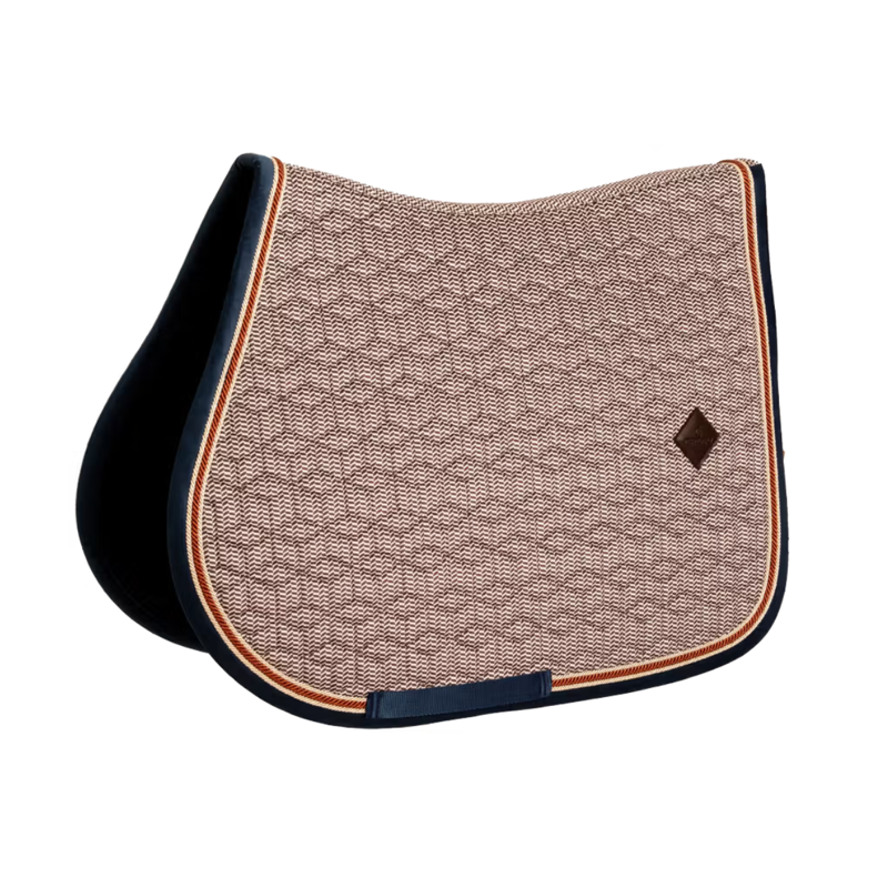 Kentucky Pied-de-Poule Jumping Saddlepad Full - Bordeaux Navy-3
