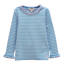 Joules Girls' Sophie Long Sleeve Ribbed Top - Cream/Blue