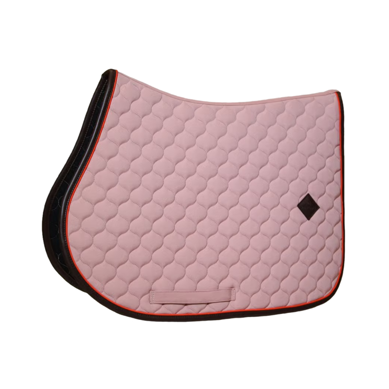 Kentucky Onion Quilt Neon Leather Jumping Saddlepad Full - Old Rose-3