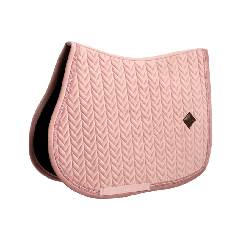 Kentucky Mini Pearls Velvet Show Jumping Saddlepad - Old Rose-3