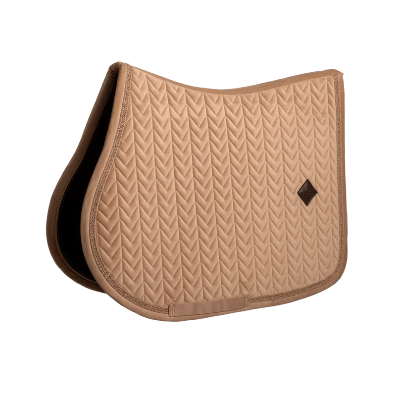 Kentucky Mini Pearls Velvet Show Jumping Saddlepad - Beige-3