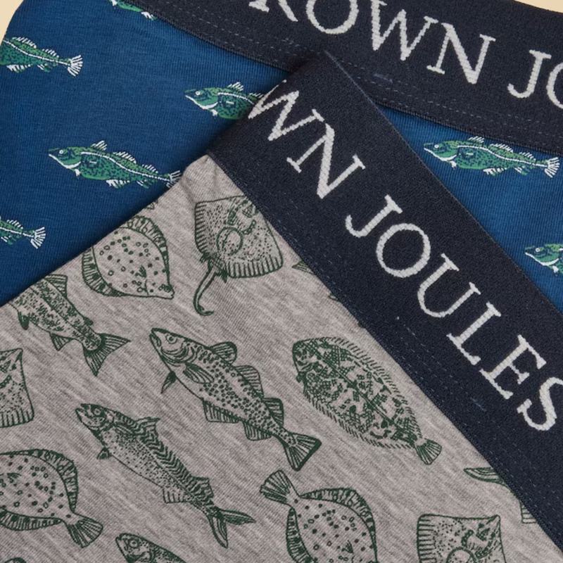 Joules Men's Crown Joules 2 Pack Boxers - Navy/Grey-3