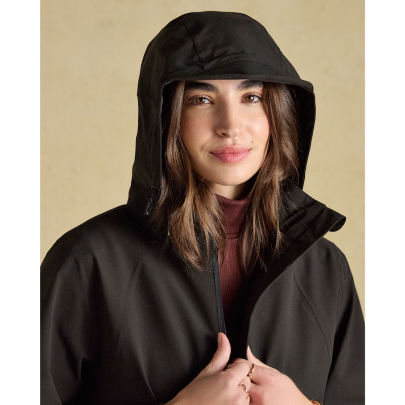 Joules Ladies Rainaway Coat - Black-1