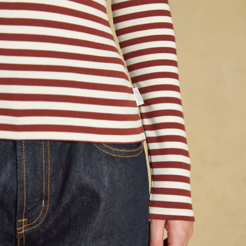 Joules Ladies Sophie T-Shirt - Russet Creme-3