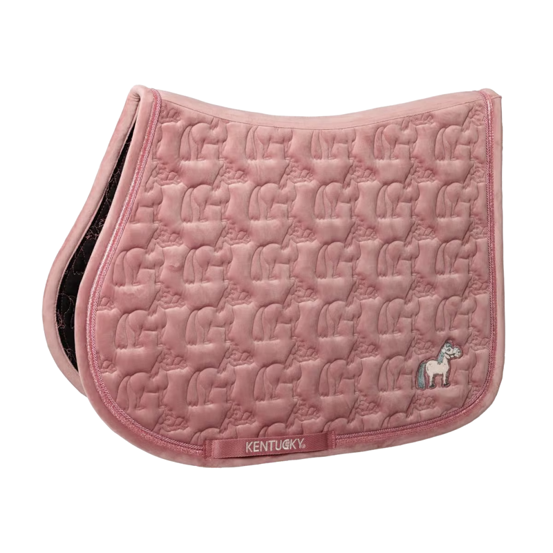 Kentucky Sammy Velvet Show Jumping Saddlepad - Old Rose-3
