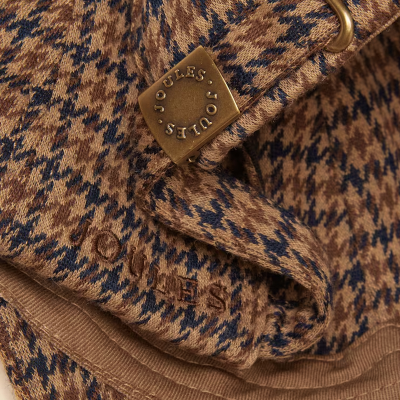 Joules Ladies Perry Baseball Hat - Neutral Houndstooth Jersey-5