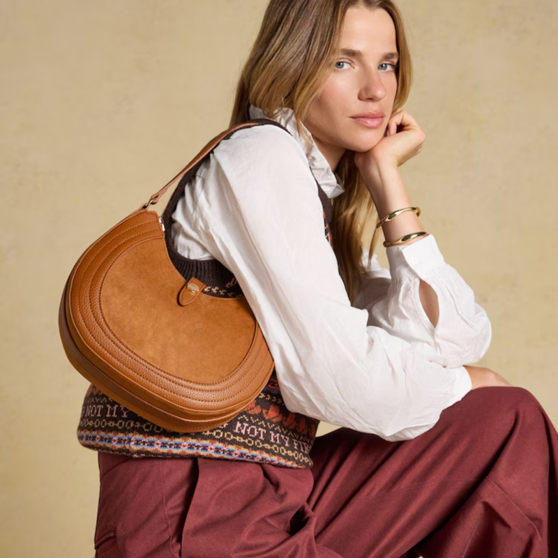 Joules Ladies Saddle Bag - Tan Brown-7