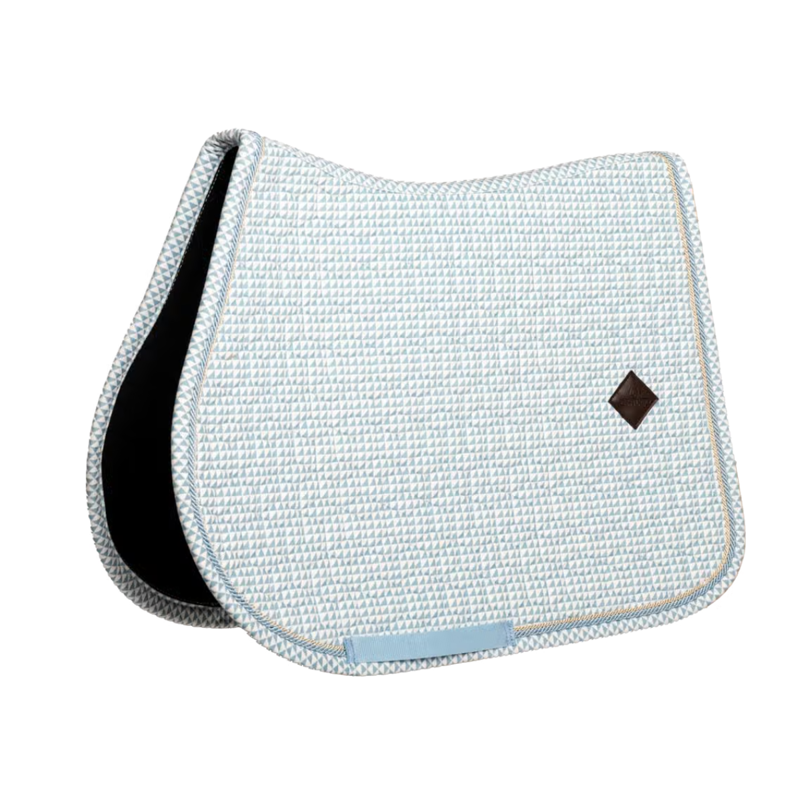 Kentucky Velvet Flags Printing Jumping Saddlepad - Light Blue-3