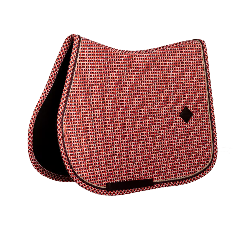 Kentucky Velvet Check Printing Jumping Saddlepad - Purple-4