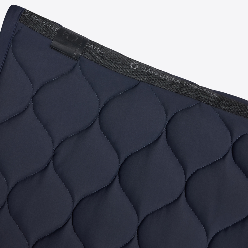 Cavalleria Toscana New Circular Quilted Jersey Jumping Saddlepad - Navy-2