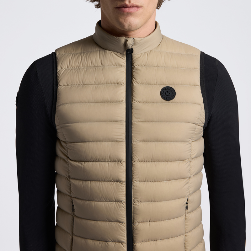 Cavalleria Toscana Men's Lightweight Comfort Nylon Gilet - Aluminum-1