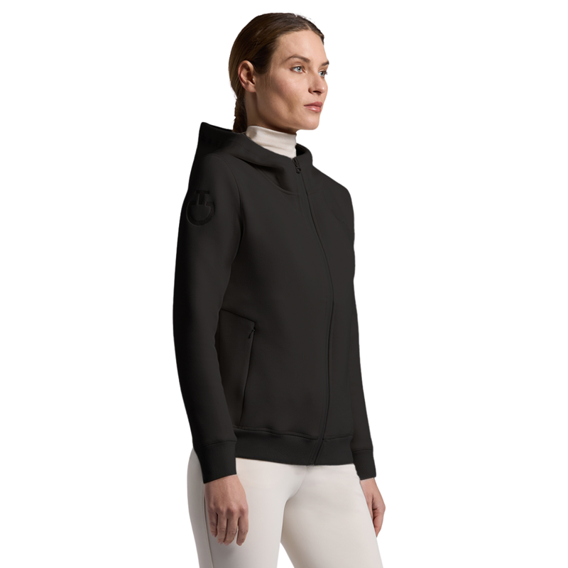 Cavalleria Toscana Women's Technical Zip-Up Hoodie - Black