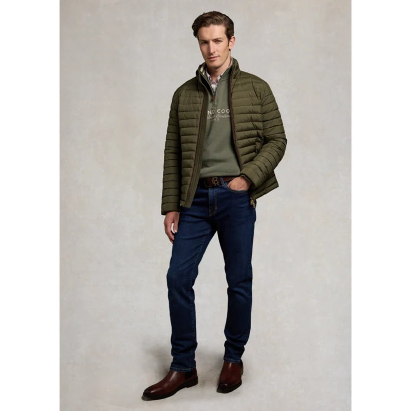 Holland Cooper Men's Heritage Quarter Zip Sweat - Khaki-3