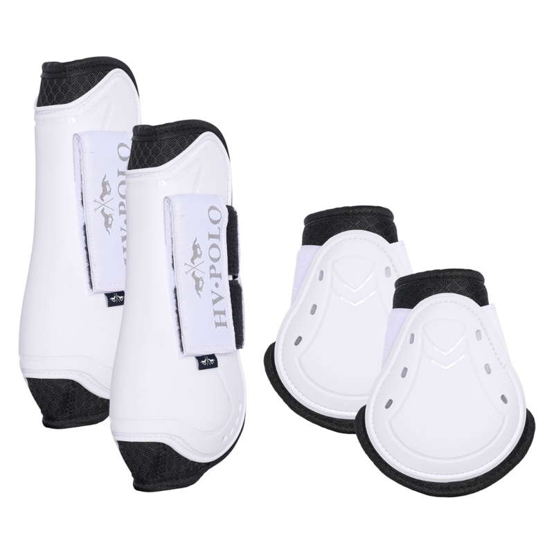 HV Polo Classic Tendon and Fetlock Boot Set - White-3
