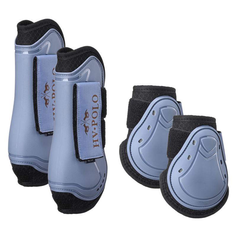 HV Polo Classic Tendon and Fetlock Boot Set - Dark Mist Blue-2
