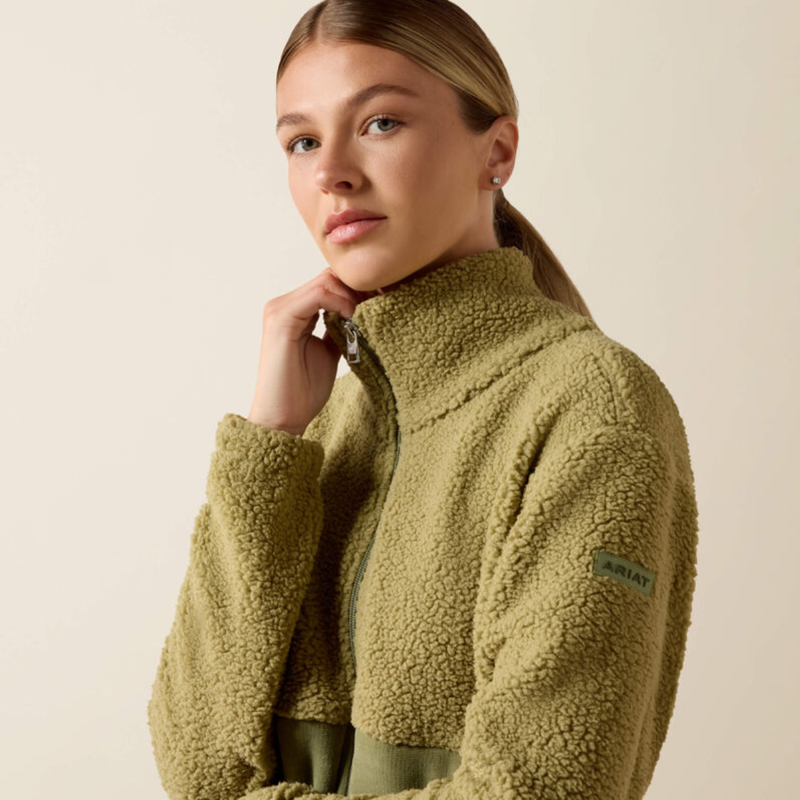 Ariat Women's Laviolette Full Zip - Oil Green-2