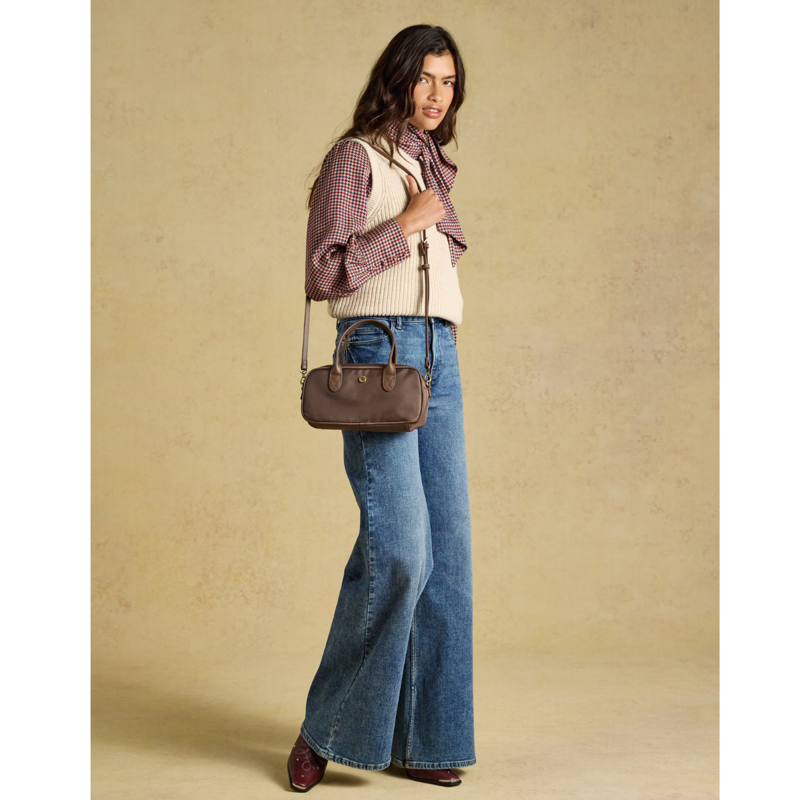 Joules East West Zip Crossbody Bag - Mocha-1
