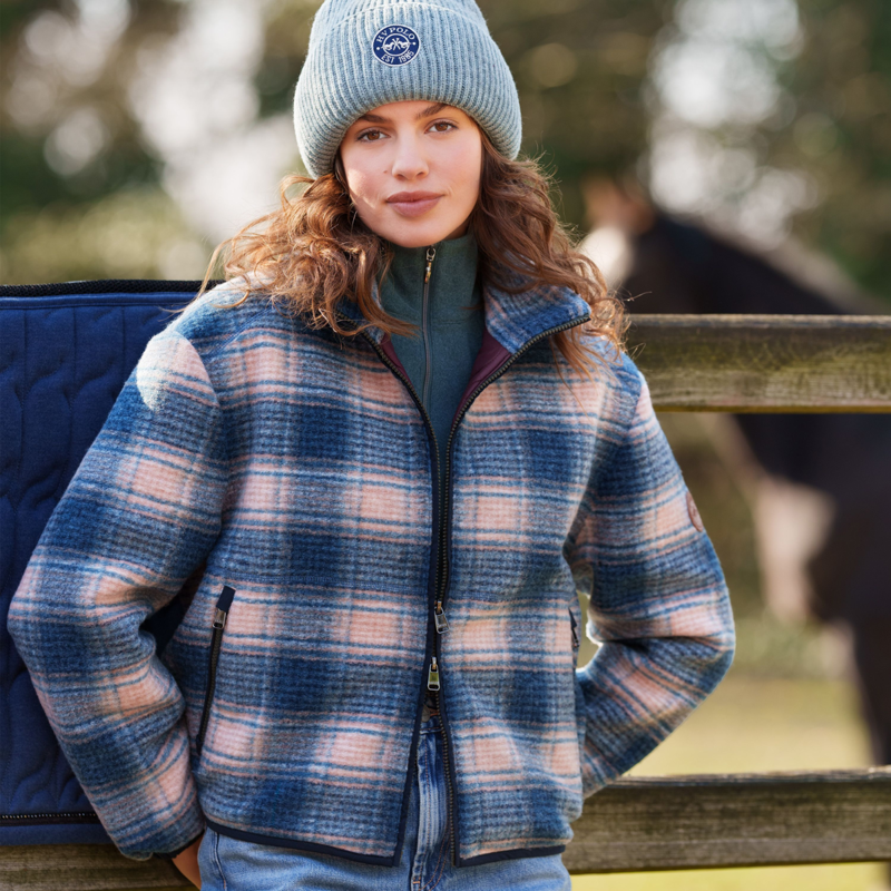 HV Polo Ladies Carlotta Check Jacket - Navy-3
