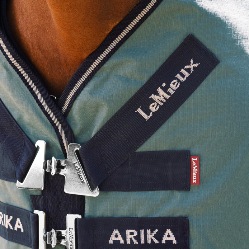 LeMieux Arika Ripstop 0g Turnout Rug - Aloe-4