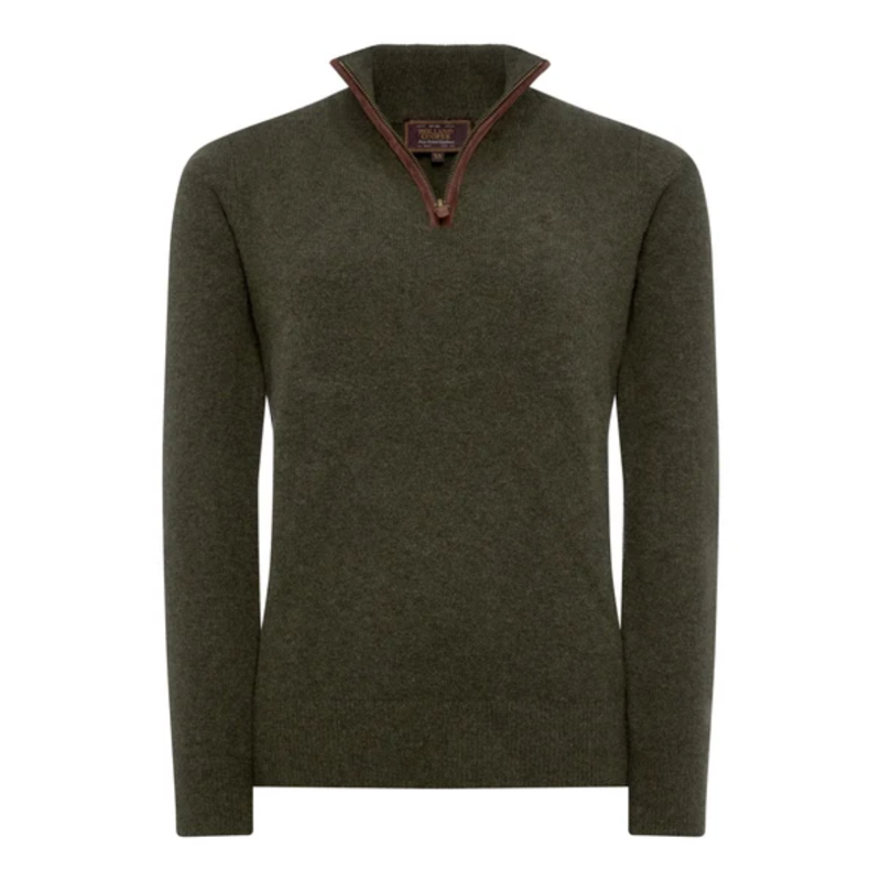Holland Cooper Country Quarter Zip Knit - Forest Marl-4