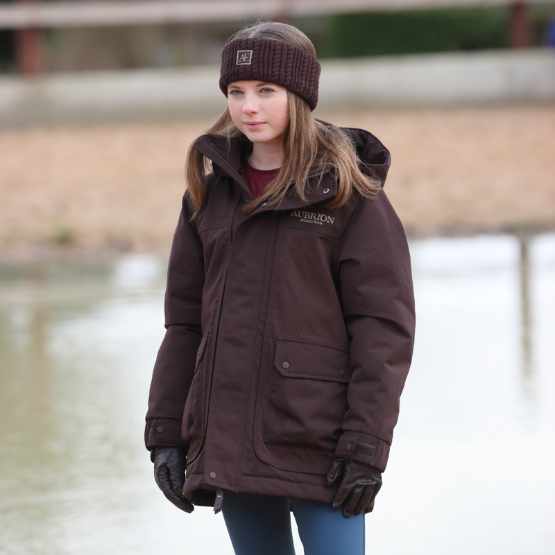 Aubrion Equestrian Young Rider Winter Coat - Espresso-8